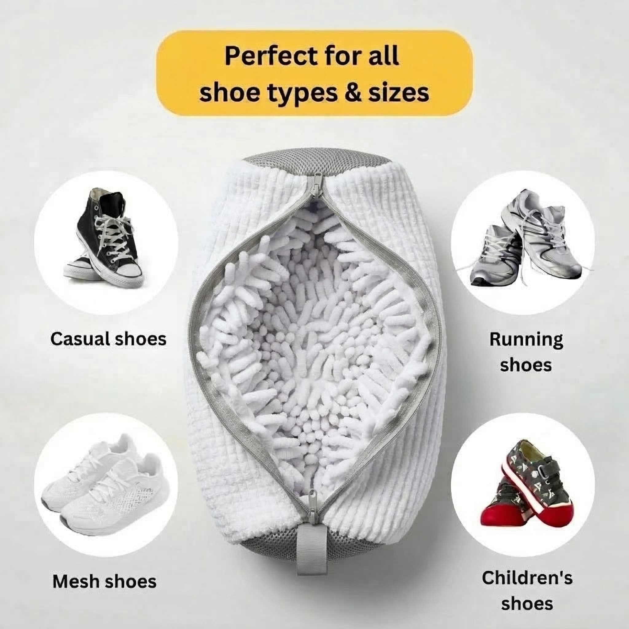 Shoe Wash Bag - fits all shoe types and sizes